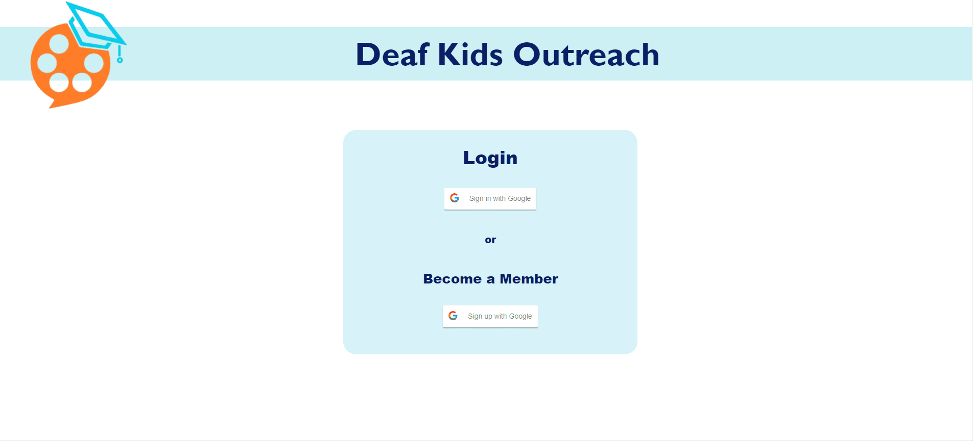 login page